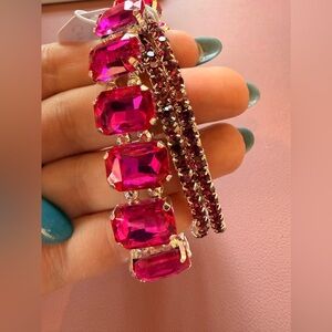 Vibrant Pink Gemstone Bracelet